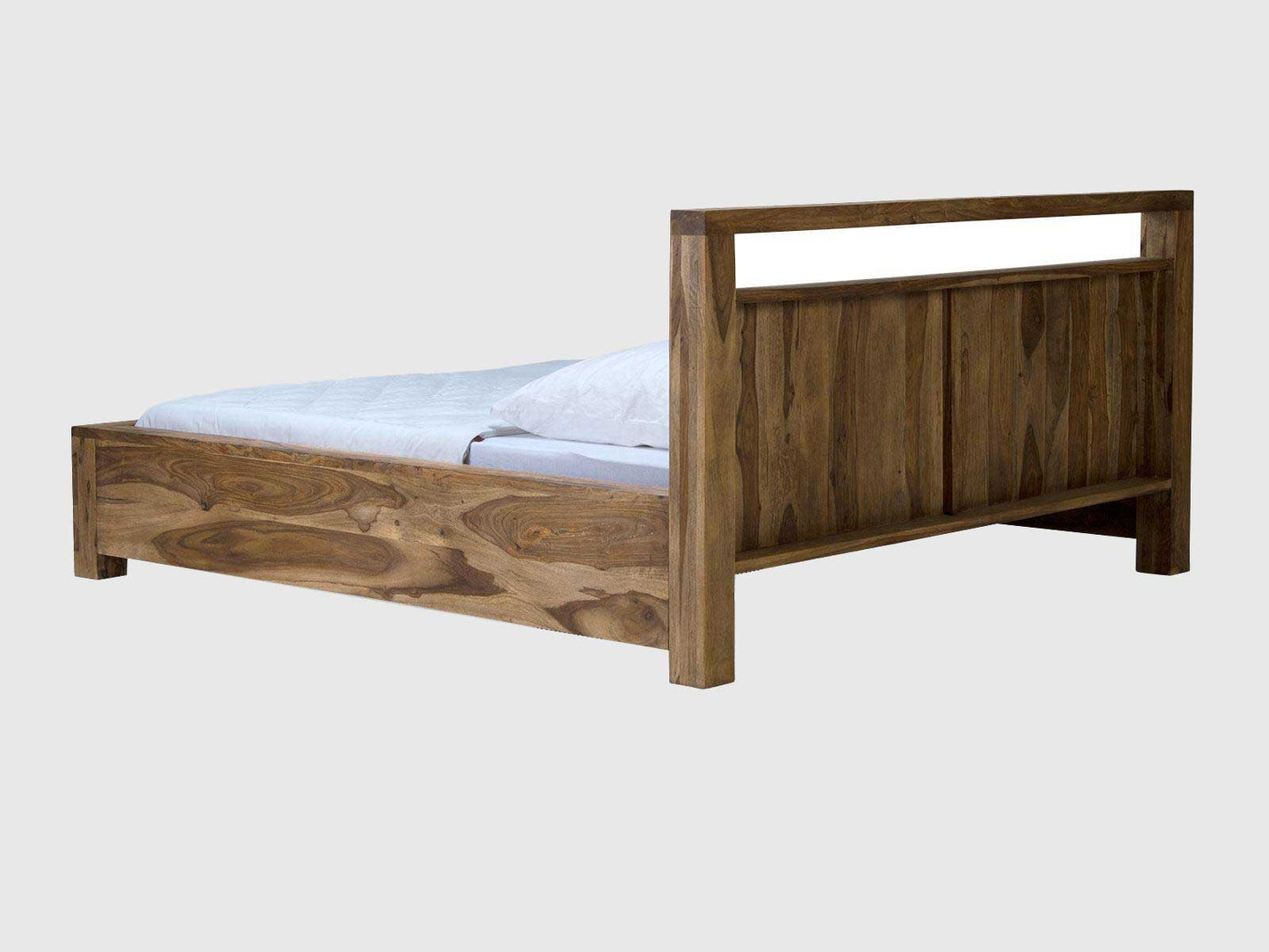 Dudi Furniture Vismit Modern Sheesham wood Storage Bed