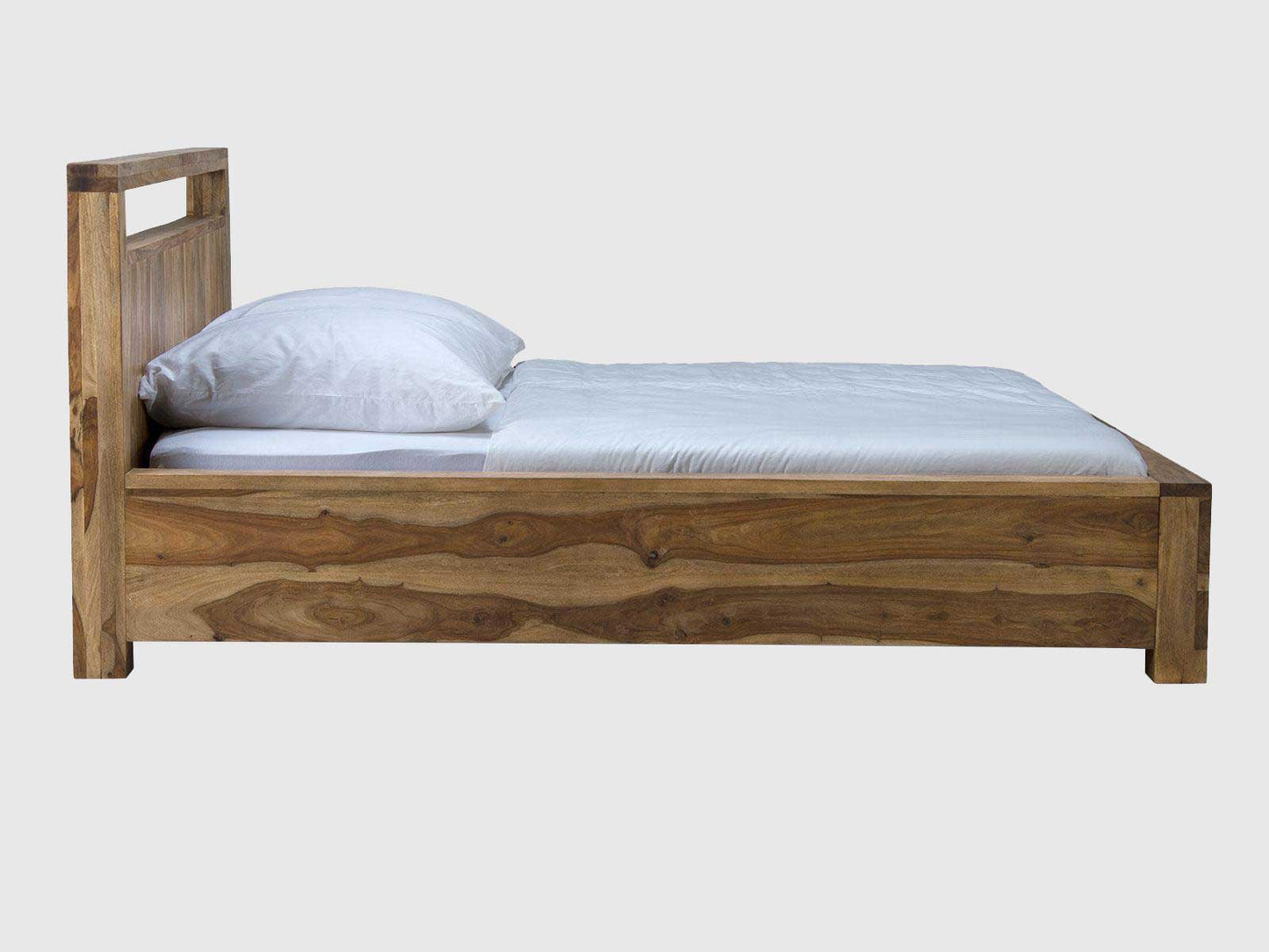 Dudi Furniture Vismit Modern Sheesham wood Storage King Size Bed