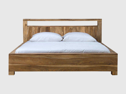 Dudi Furniture Vismit Modern Sheesham wood Storage King Size Bed