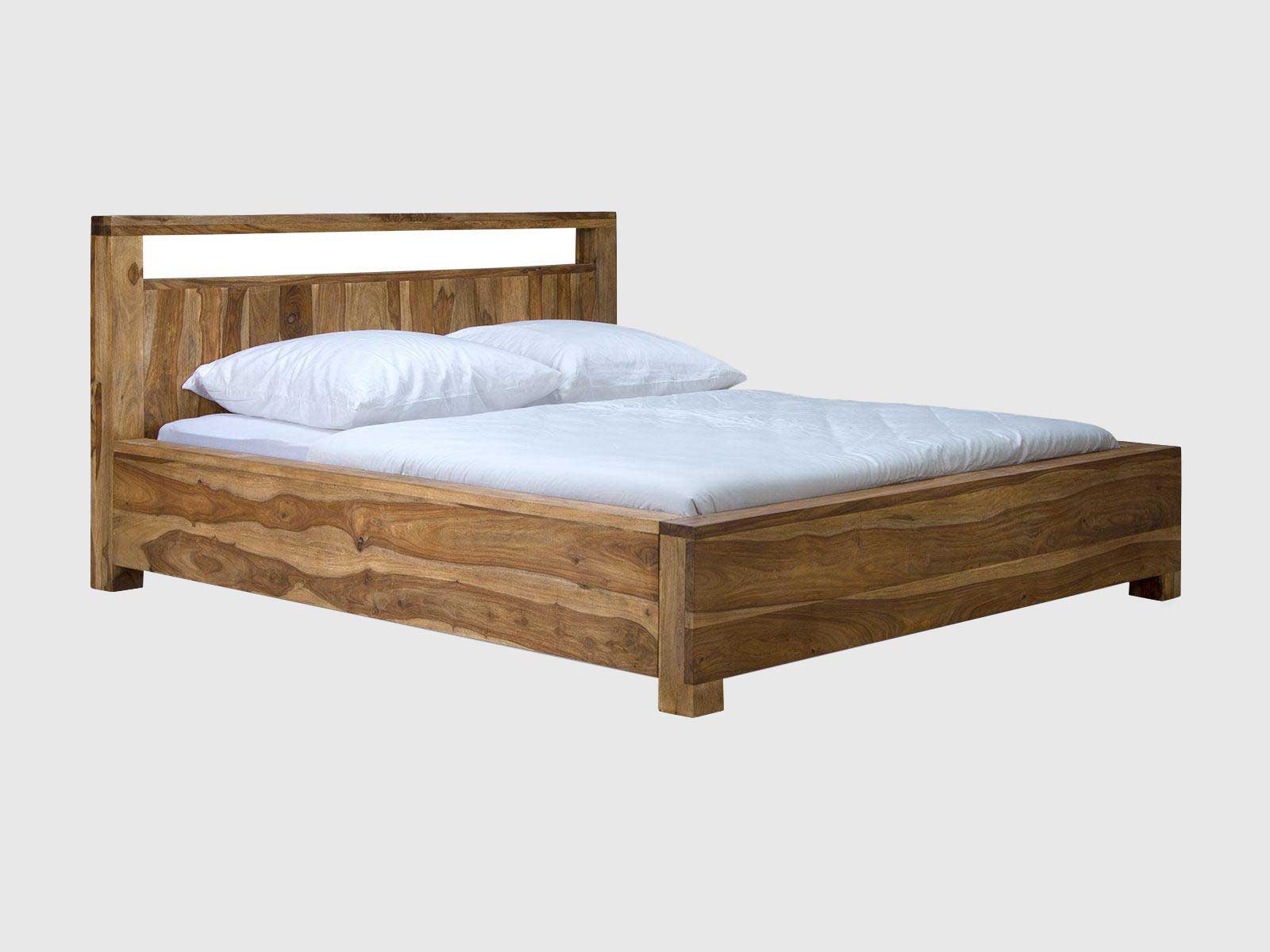 Dudi Furniture Vismit Modern Sheesham wood Storage Bed