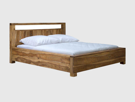 Dudi Furniture Vismit Modern Sheesham wood Storage Bed