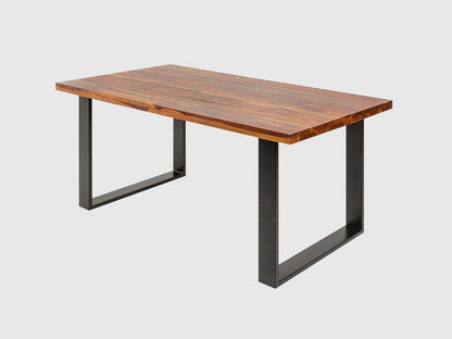 Dudi Furniture Vismit Solid Sheesham wood Dining Table with Iron Frame