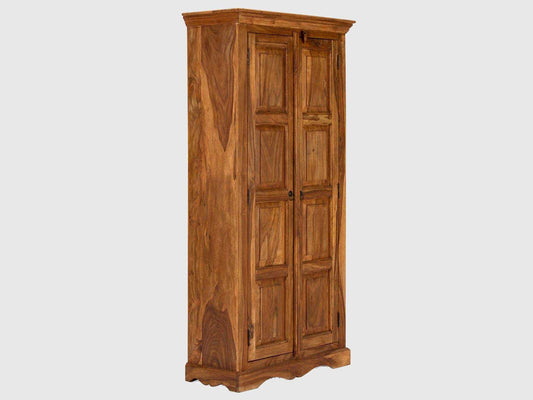 Dudi Furniture Vismit Colonial Style Sheesham Wood Wardrobe Cabinet