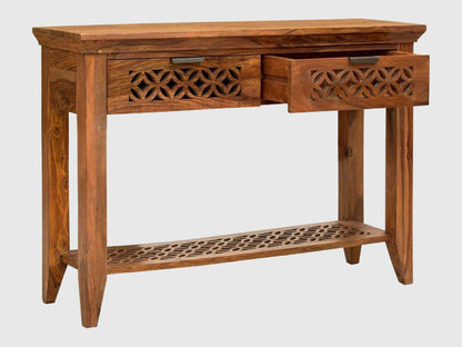 Dudi Furniture Vismit Solid Sheeham wood Contemporary 2 Drawer