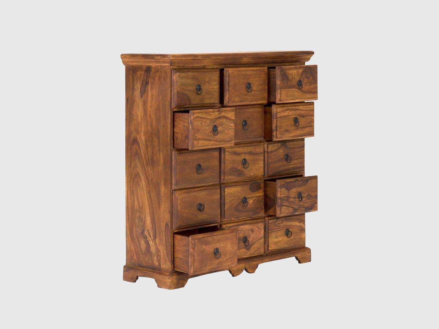 Dudi Furniture Vismit Solid Sheesham wood Chest of Drawer Cabinet