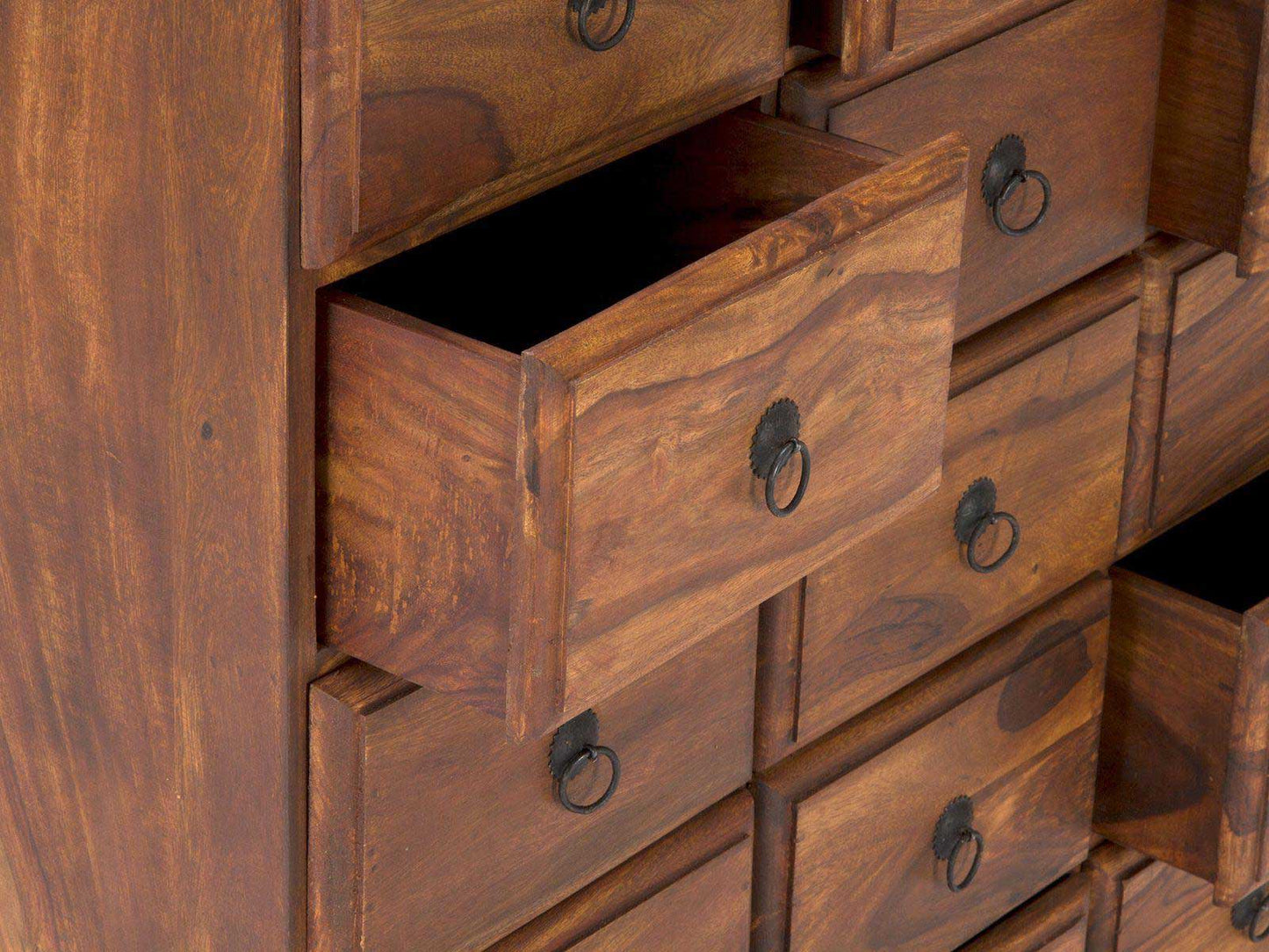 Dudi Furniture Vismit Solid Sheesham wood Chest of Drawer Cabinet