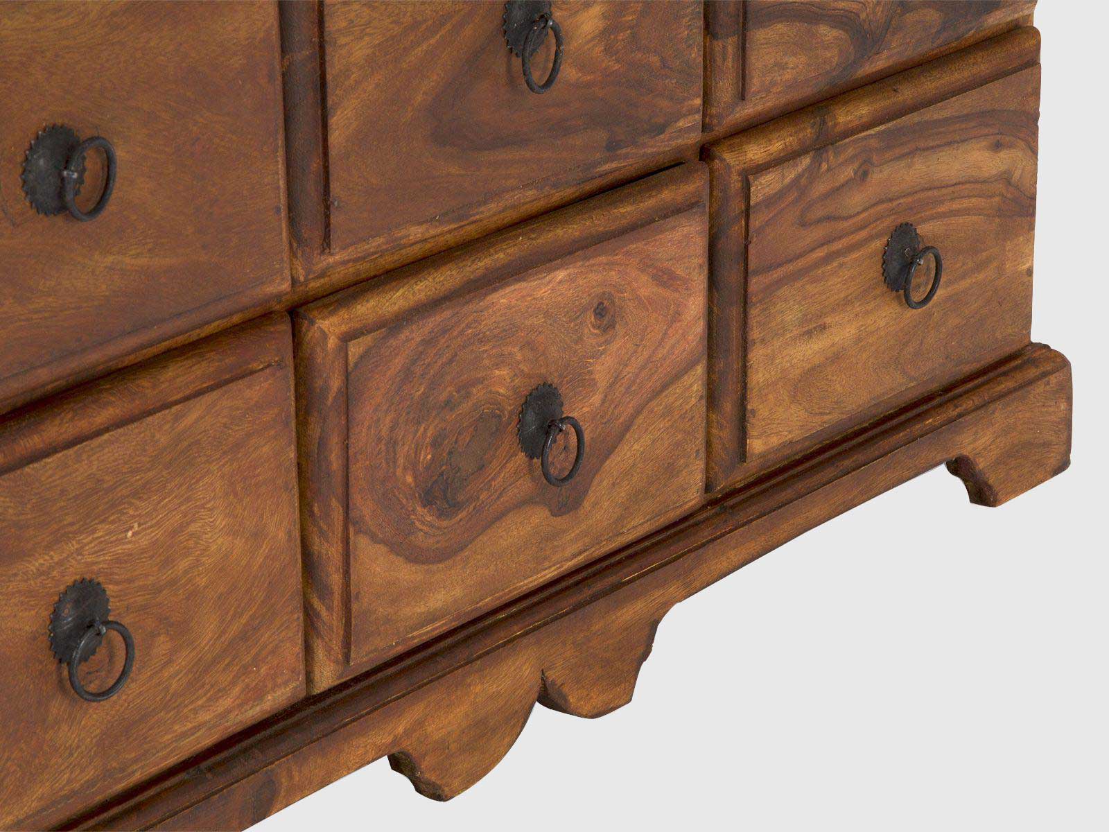 Dudi Furniture Vismit Solid Sheesham wood Chest of Drawer Cabinet