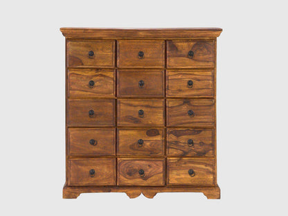 Dudi Furniture Vismit Solid Sheesham wood Chest of Drawer Cabinet