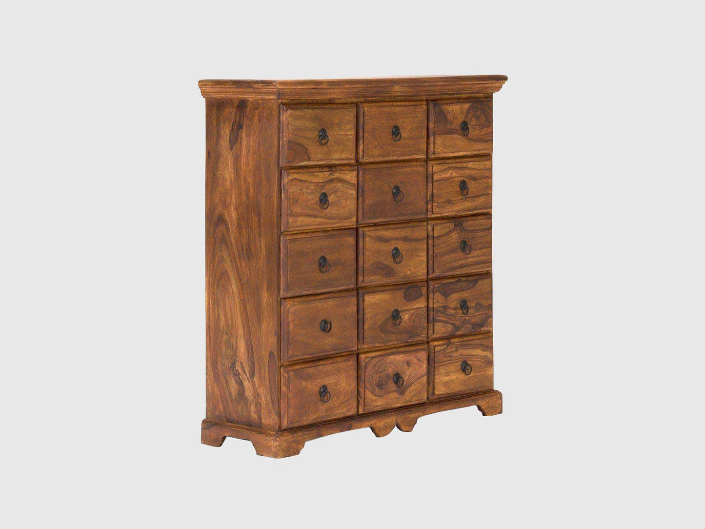 Dudi Furniture Vismit Solid Sheesham wood Chest of Drawer Cabinet