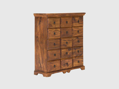 Dudi Furniture Vismit Solid Sheesham wood Chest of Drawer Cabinet