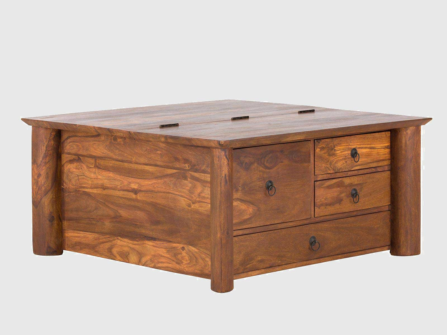 Dudi Furniture Vismit Solid Sheesham wood Coffee Table Chest