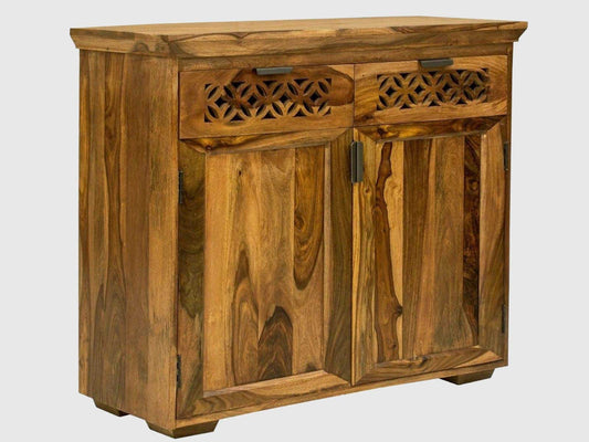 Dudi Furniture Vismit Solid Sheesham wood Sideboard Cabinet