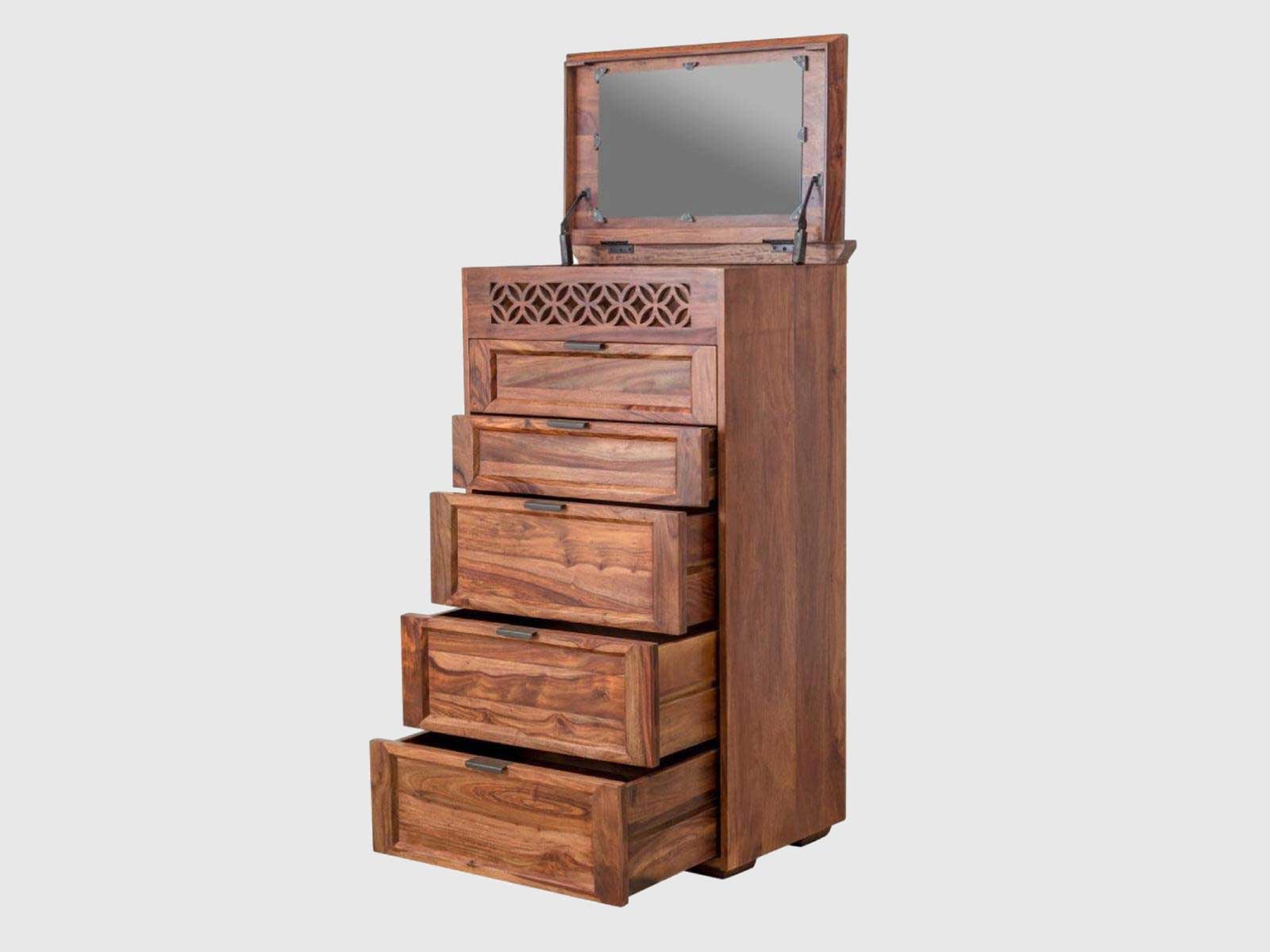 Dudi Furniture Vismit Solid Sheesham wood Sideboard Cabinet