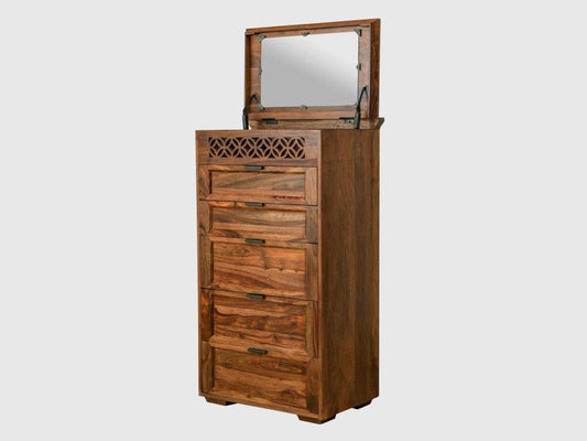 Dudi Furniture Vismit Solid Sheesham wood Sideboard Cabinet