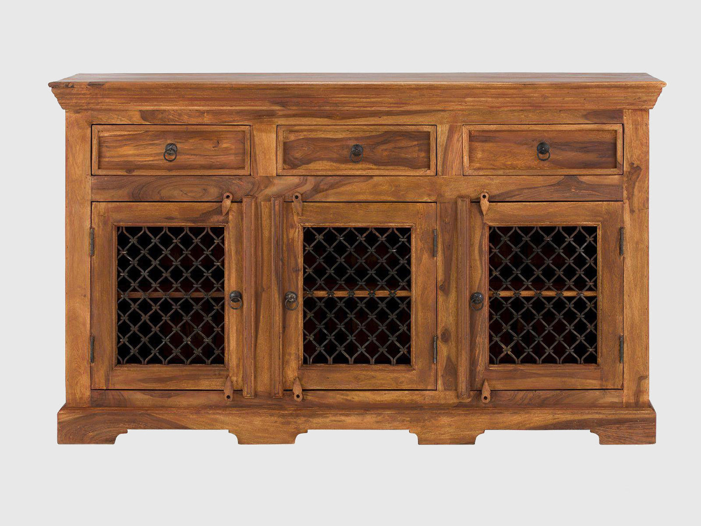 Dudi Furniture Vismit Solid Sheesham wood Sideboard Cabinet