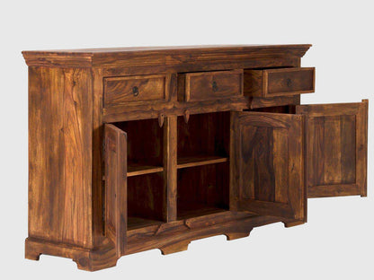 Dudi Furniture Vismit Solid Sheesham wood Sideboard Cabinet