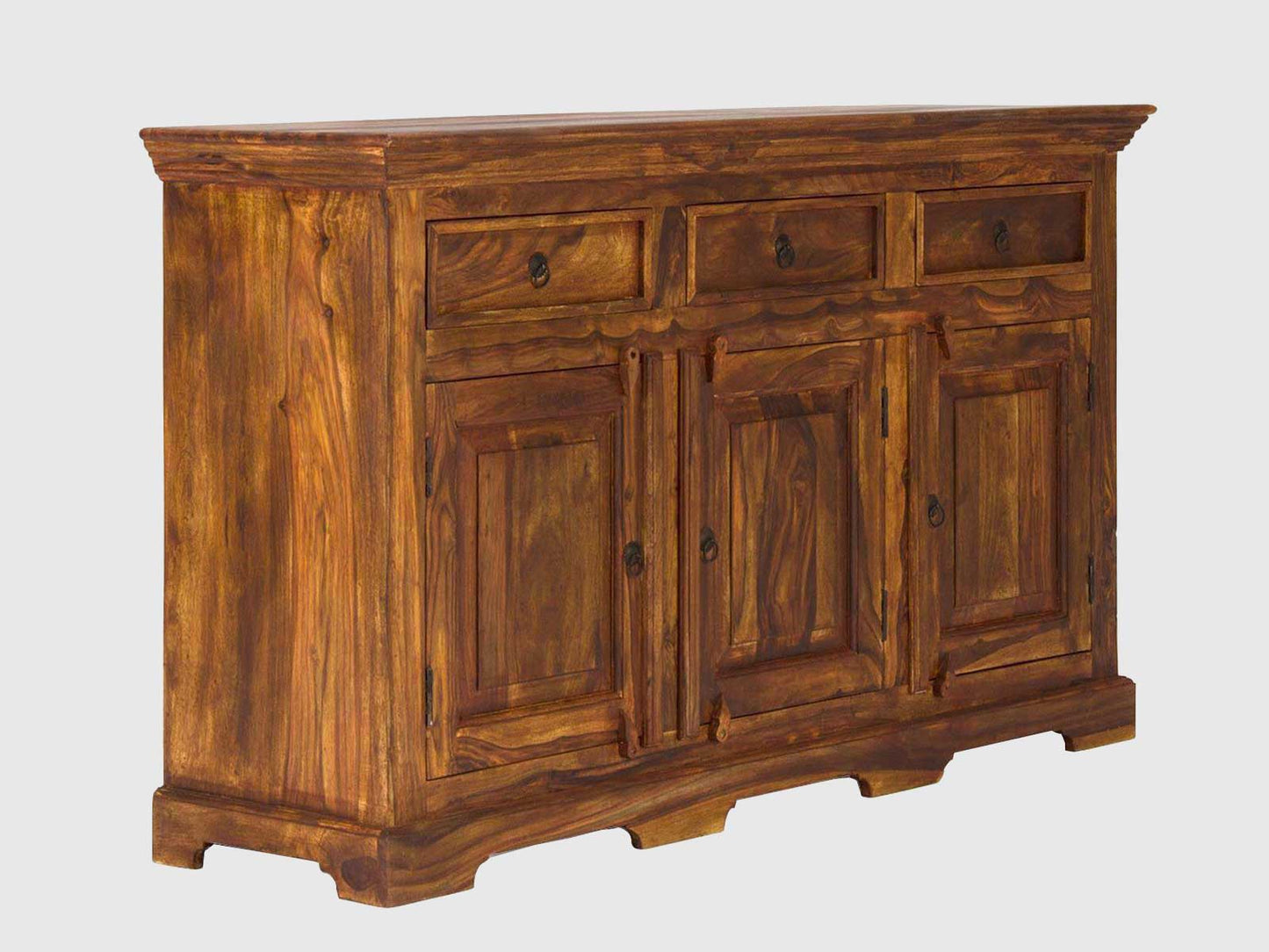Dudi Furniture Vismit Solid Sheesham wood Sideboard Cabinet