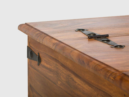 Dudi Furniture Vismit Solid Sheesham wood Storage Trunk / Coffee Table