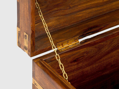 Dudi Furniture Vismit Solid Sheesham wood Storage Trunk