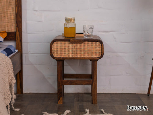 Dudi Furniture El Monte Sheesham Wood Bedside Table