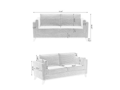 Dudi Furniture Daisy Premium Fabric Sofa