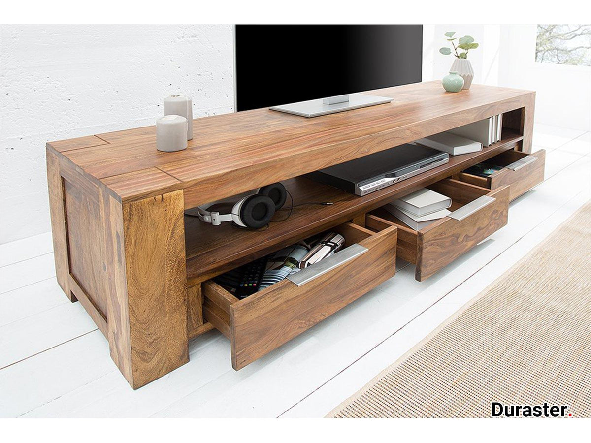 Dudi Furniture Rio Sheesahm Wood TV Unit Cabinet