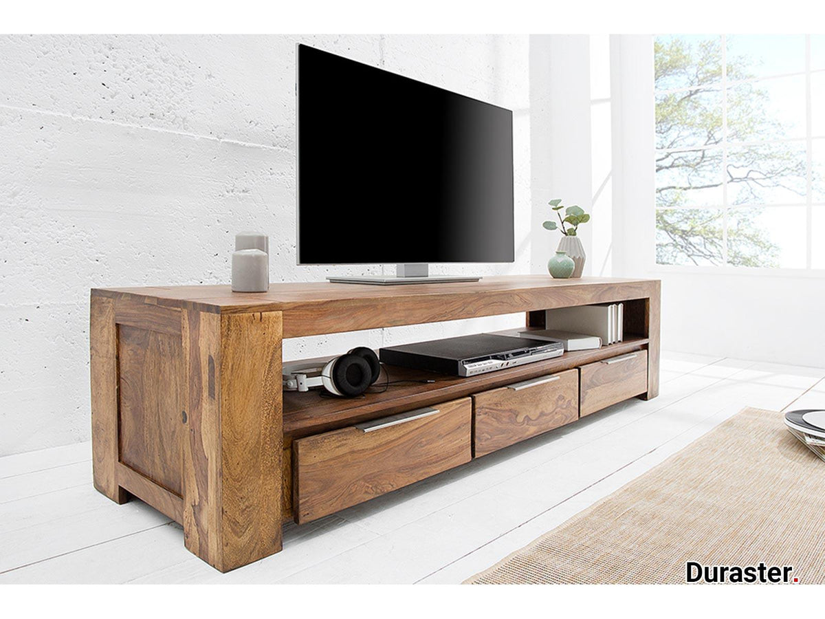 Dudi Furniture Rio Sheesahm Wood TV Unit Cabinet