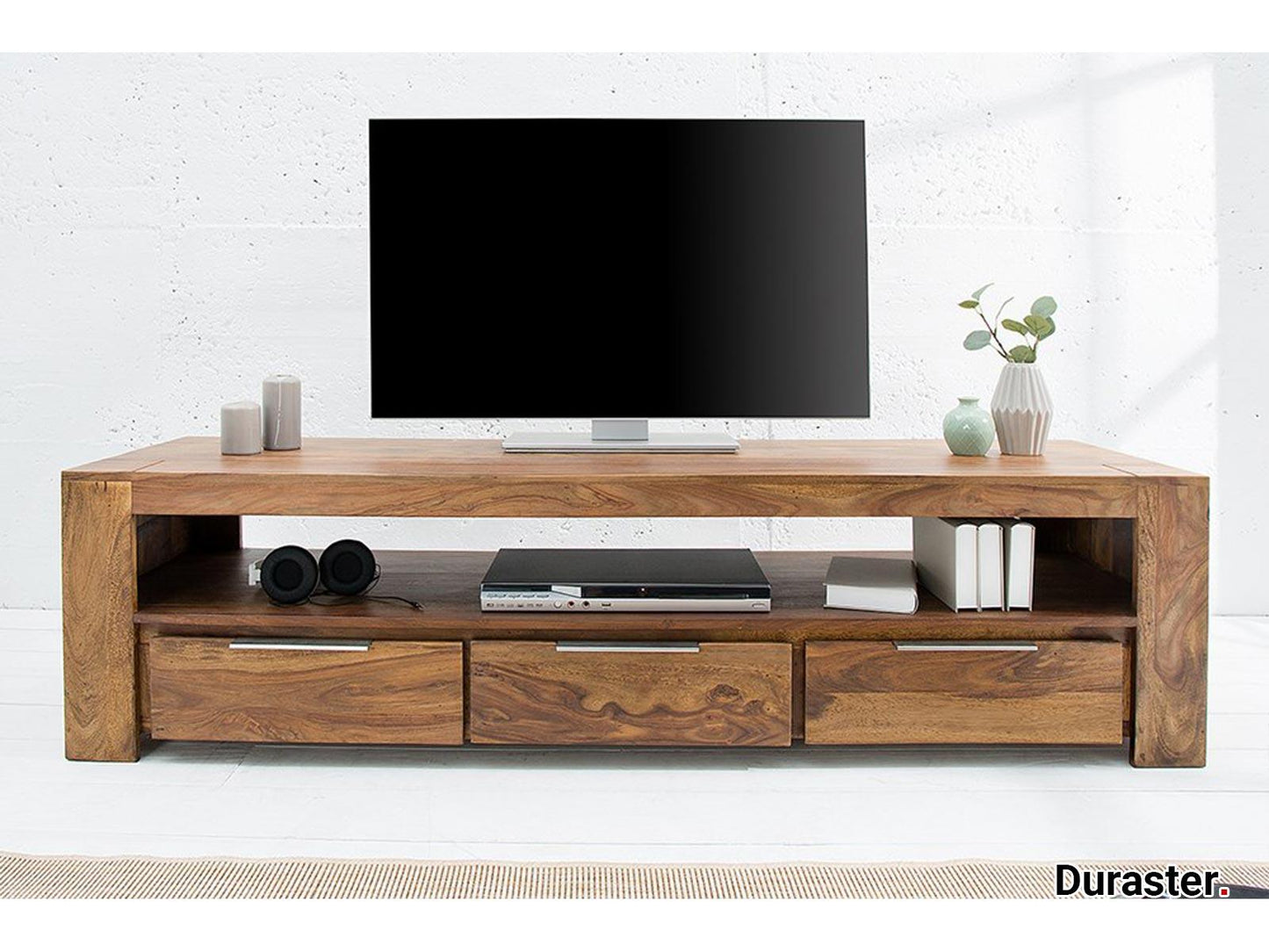 Dudi Furniture Rio Sheesahm Wood TV Unit Cabinet