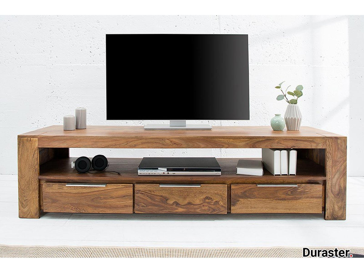 Dudi Furniture Rio Sheesahm Wood TV Unit Cabinet