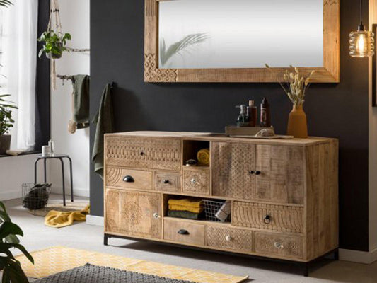 Dudi Furniture Ajenta Wooden Chest of Drawers Cabinet