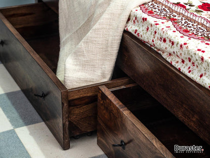 Dudi Furniture Gangaur Solid Wood Storage Bed
