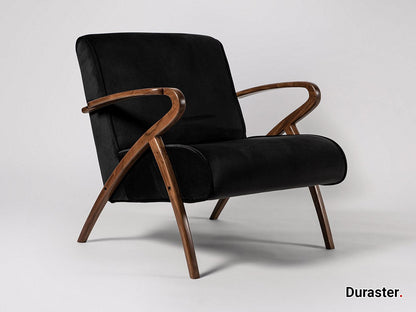 Dudi Furniture Elemantary Solid Wood Fabric Upholstered Chair