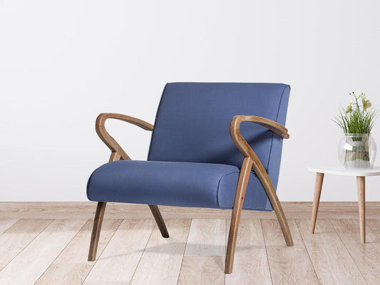 Dudi Furniture Elemantary Solid Wood Fabric Upholstered Chair