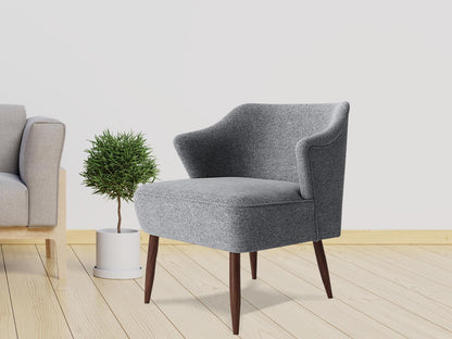 Dudi Furniture Elemantary Solid Wood Fabric Upholstered Chair