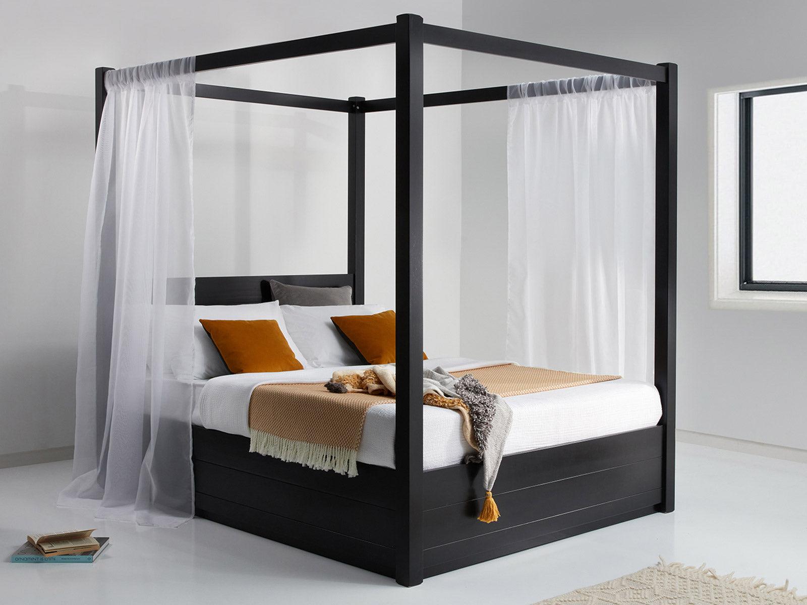 Dudi Furniture Tuscany Solid Acacia Wood Four-Poster Bed