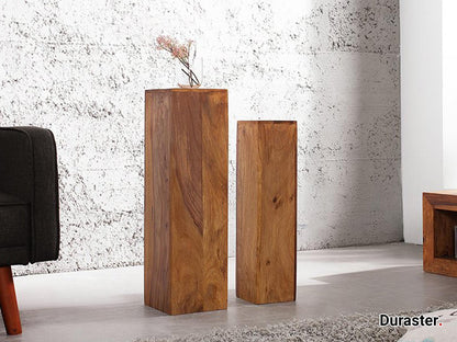 Dudi Furniture Buckingham Sheesham Wood Set of 3 Side Table