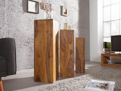 Dudi Furniture Buckingham Sheesham Wood Set of 3 Side Table