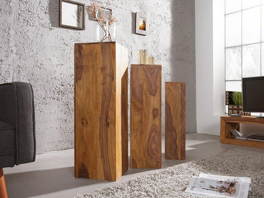 Dudi Furniture Buckingham Sheesham Wood Set of 3 Side Table