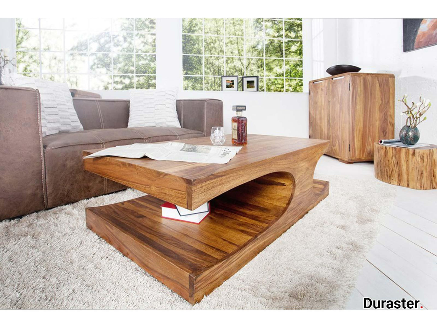 Dudi Furniture Buckingham Modern Sheesham Wood Coffee Table