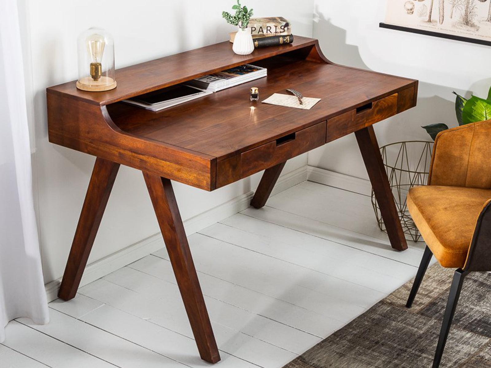 Dudi Furniture Buckingham Modern Acacia Wood Study Desk