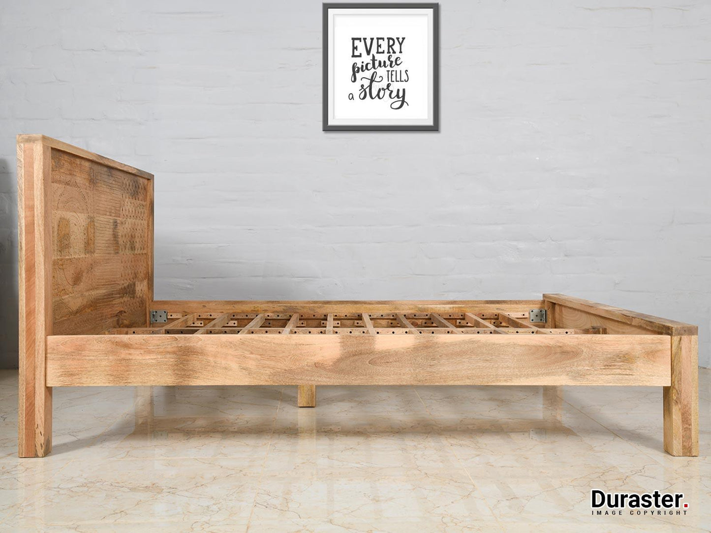 Dudi Furniture Ajenta Mango Wood Queen Size Bed