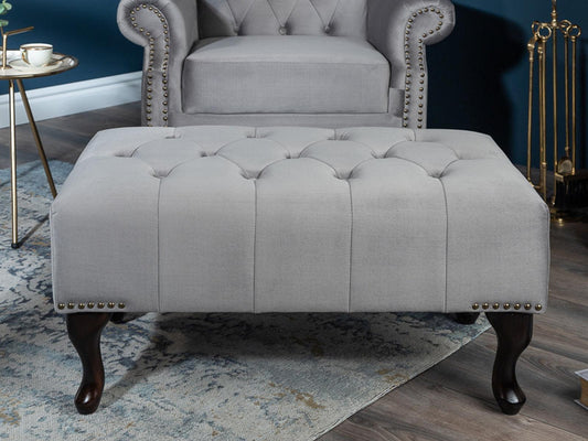Dudi Furniture Chesterfield Premium Fabric Ottoman