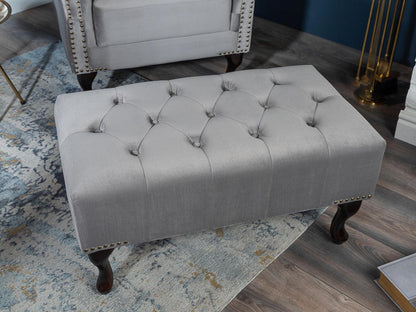 Dudi Furniture Chesterfield Premium Fabric Ottoman