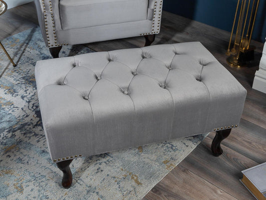 Dudi Furniture Chesterfield Premium Fabric Ottoman