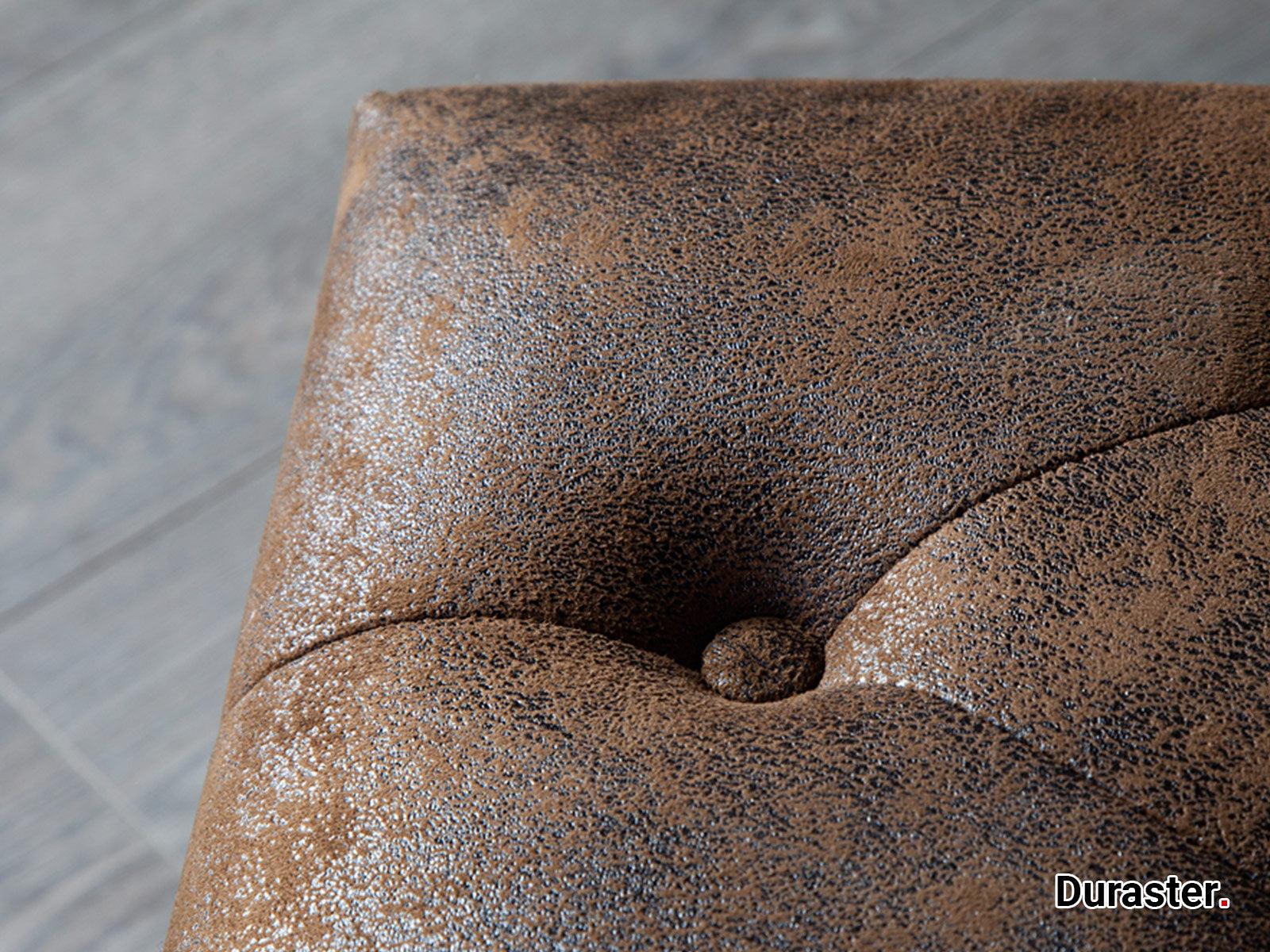 Dudi Furniture Chesterfield Buff Leather Ottoman