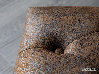 Dudi Furniture Chesterfield Buff Leather Ottoman