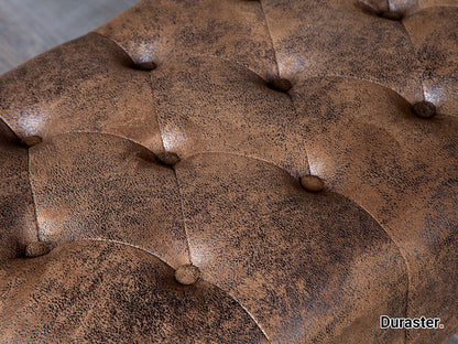 Dudi Furniture Chesterfield Buff Leather Ottoman