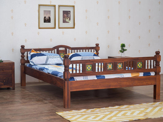 Dudi Furniture Vismit Solid Sheesham wood King Size Bed