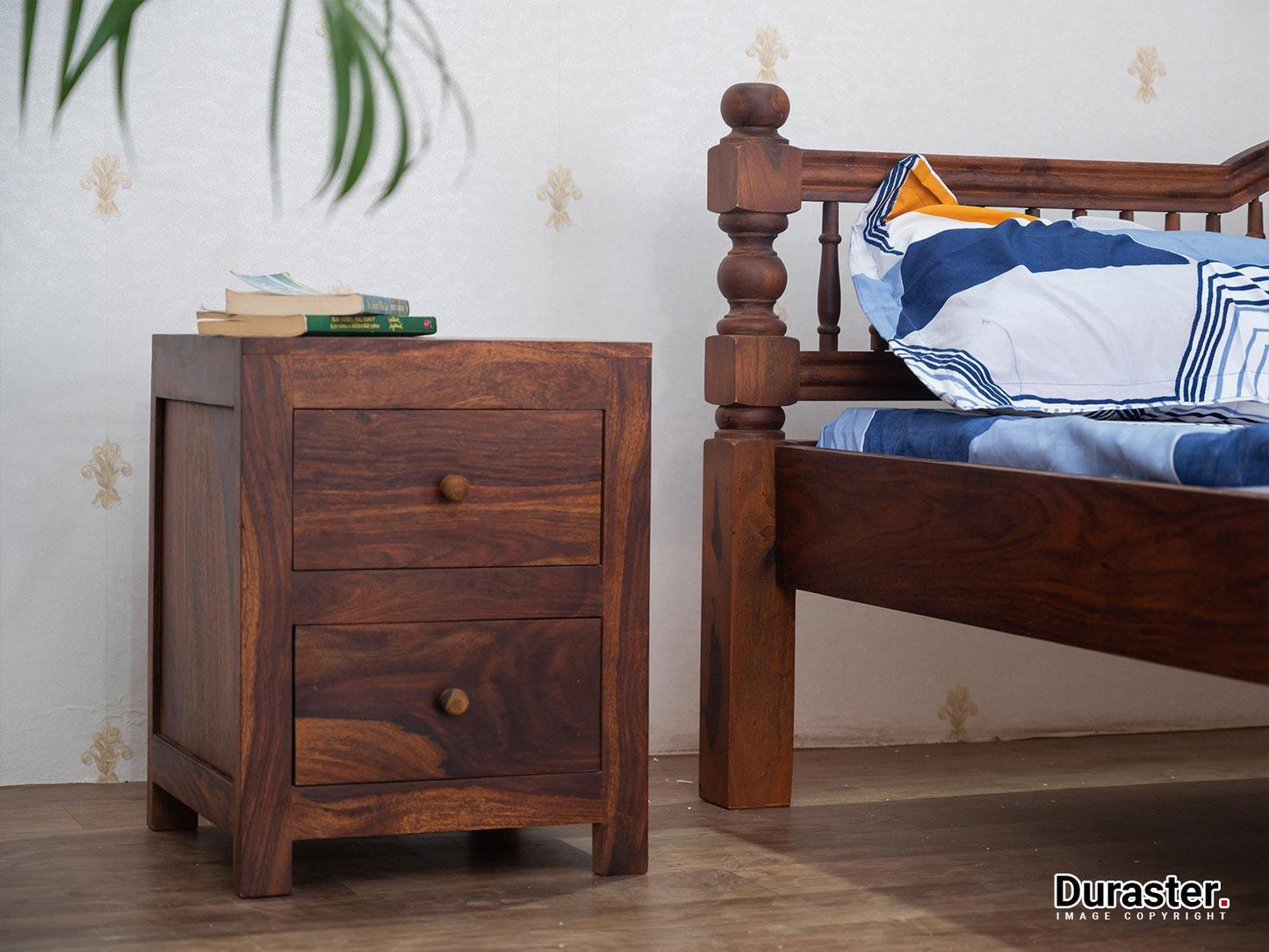 Dudi Furniture Vismit Solid Sheesham wood King Size Bed