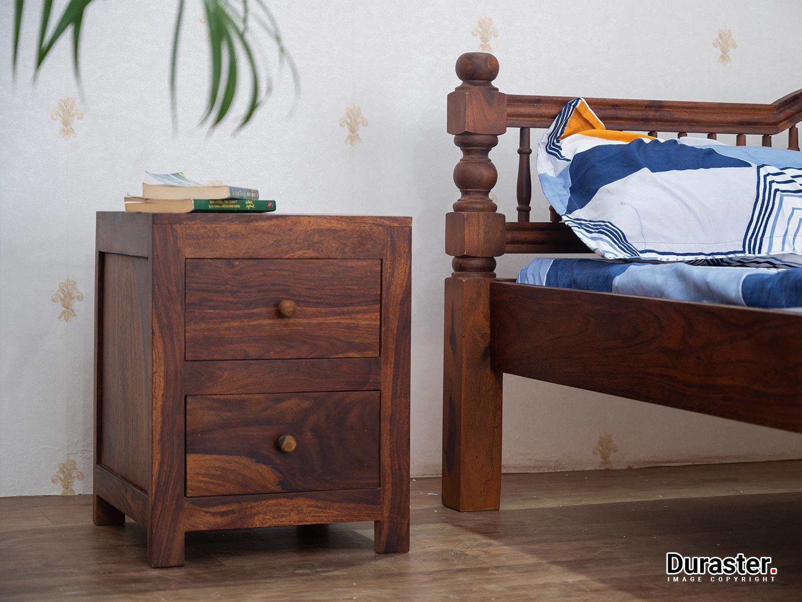 Dudi Furniture Vismit Solid Sheesham wood King Size Bed